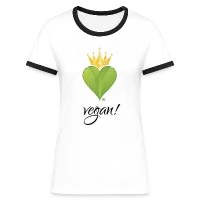 Frauen Kontrast-T-Shirt fabulous - vegan! Frauen Kontrast-T-Shirt fabulous - vegan!