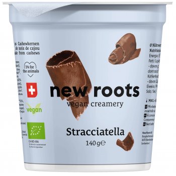 New Roots STRACCIATELLA Alternative Végétalien au yaourt Bio, 140g