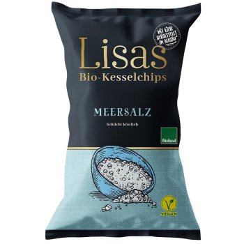 Chips de pommes de terre sel de mer bio, 125g