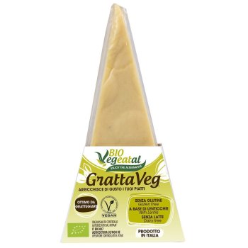 GrattaVeg Alternative végétalienne au fromage à pâte dure Bio, 200g
