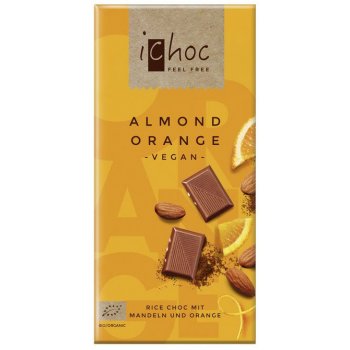 iChoc Almond Orange - Rice Choc Chocolat Bio, 80g