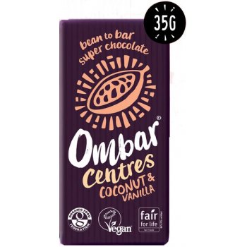 Mini Tablette Ombar Centres Chocolat Lait de Coco & Vanille Crue Bio, 35g
