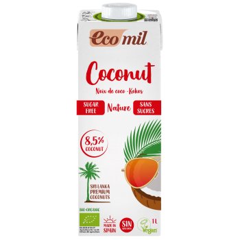 Boisson de lait de coco sans sucres ajoutés Bio, 1l
