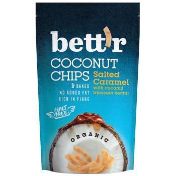 Chips Noix de Coco Caramel Salés Bio, 70 g