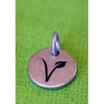 Swissveg Pendentif V-Label en métal, PETIT sans mousqueton