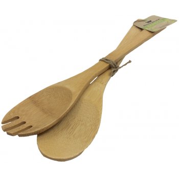 Bambou utensiles de cuisine couverts à salade, Set de 2