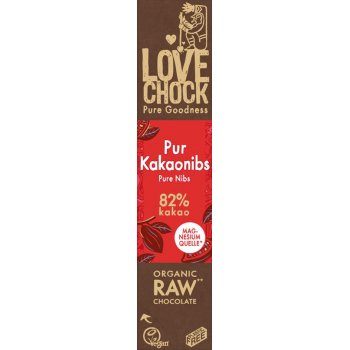 Lovechock Chocolat aux éclats de cacao RAW Bio, 40g Lovechock Chocolat aux éclats de cacao RAW Bio, 40g