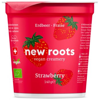 New Roots FRAMBOISE Alternative Végétalien au yaourt Bio, 140g