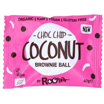 Brownie Ball Choco Chip Coconut RAW Bio, 40g