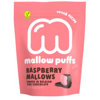 Guimauve Vegan Marshmallows Mallow Puffs Framboise, 100g
