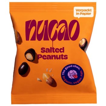Salted Peanuts Chocolate Nuts Organic, 60g