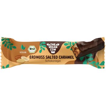 The Vegan Cow - Schokoriegel Erdnuss Salted Caramel Bio, 40g