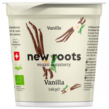 *RABAIS: DLUO 01.10.25* New Roots VANILLA Alternative Végétalien au yaourt Bio, 140g