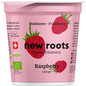 *RABAIS: DLUO 01.10.25* New Roots FRAMBOISE Alternative Végétalien au yaourt Bio, 140g