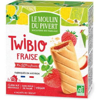*AKTION: MHD 08.10.25* Keks TWIBIO mit Erdbeerfüllung Bio, 150g