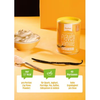 *AKTION: MHD 31.10.25* Flave Powder Geschmackspulver Vanille, 120g