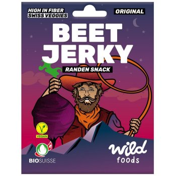 *RABAIS: DLUO 14.11.25* Beet Jerky Jerky à la betterave rouge Original Bio, 40g