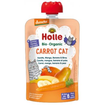 *RABAIS: DLUO 26.11.25* Holle Babyfood Carrot Cat Pouchy Demeter, 100g