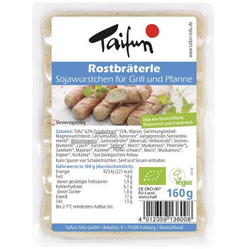 *DISCOUNT: BBD 12.11.25* Tofu Sausages Rostbräterle with Majoram Organic, 160g