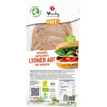 *AKTION: MHD 13.11.25* Aufschnitt Lyoner Art Erbsenbasis PAPRIKA Bio, 80g