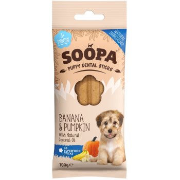 *DISCOUNT: BBD 18.01.26* Dental Sticks Puppies Banana & Pumpkin, 100g