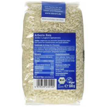 Rice Risotto Arborio White Organic, 500g