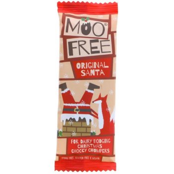 Moo Free Mini Moos Santa Chocolate Bar Vegan Gluten Free, 32g