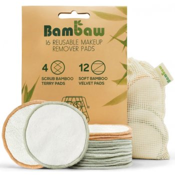 Bamboo Makeup Remover Pads #plasticfree, 16 pcs