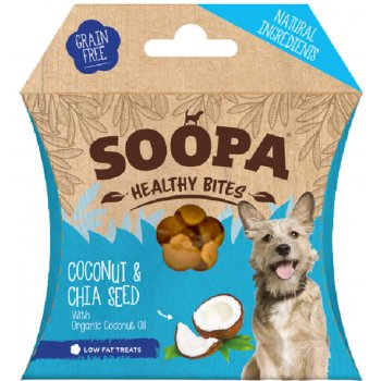 Dog Treats Bites Vegan Soopa Coconut and Chia, 50g