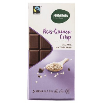 Naturata Chocolate Spécial Riz Quinoa Crisp Fairtrade Organic, 100g