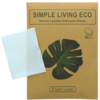 Laundry Detergent Sheets Simple Living Eco FRESH LINEN, 32 sheets