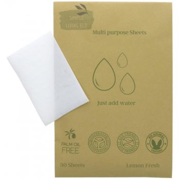Multi Purpose Cleaning Sheets Simly Eco Living, 30 Sheets