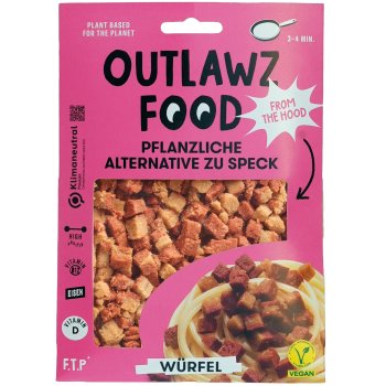 Outlawz Vegan Alternative to Cubes of Bacon, 110g